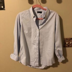 GAP plain light blue cotton button up